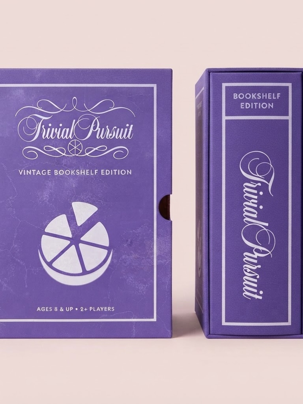 Vintage Bookshelf Edition Trivial Pursuit Game Board - Purple